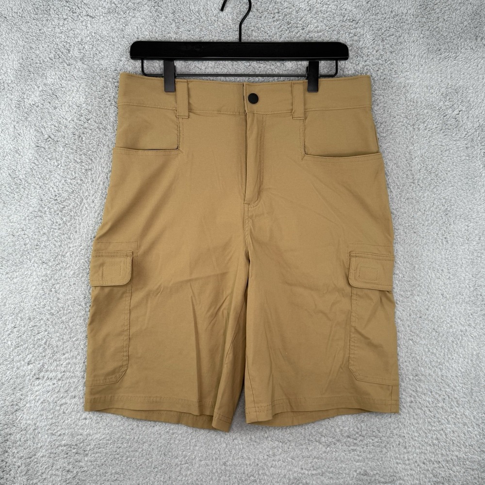 Orvis Tech Cargo Shorts Mens 32 Beige Hiking Outdoor Stretch Pockets 1572730